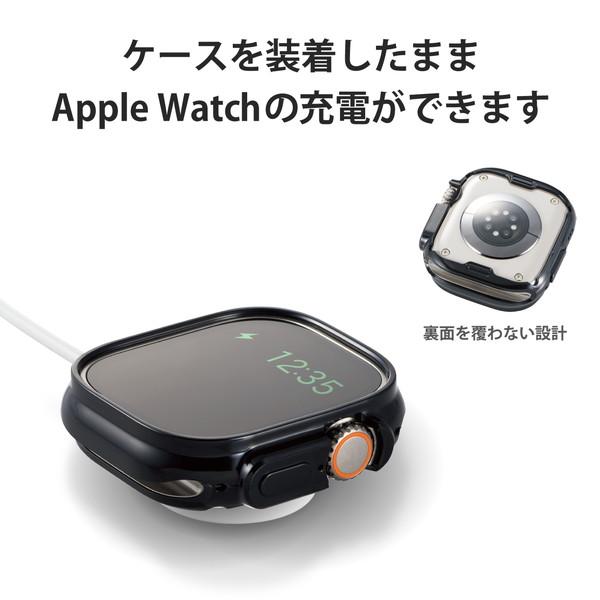 【送料無料】 エレコム AW-22CBPUBK Apple Watch Ultra 49mm ケース バンパー 側面保護 ソフト TPU ブラック｜ulmax｜07