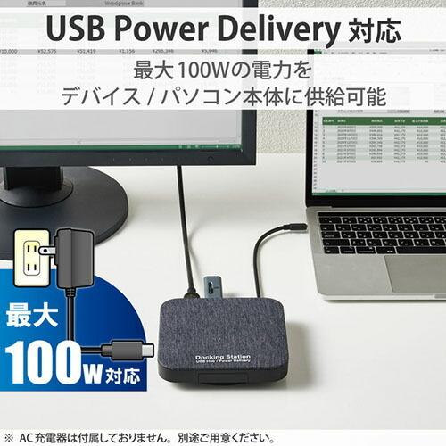 エレコム LGB-DHUPD HDDケース SSDケース ドッキングステーション機能 USBハブ 2.5インチ USB3.2(Gen1) タイプC 4K ブラック｜ulmax｜04