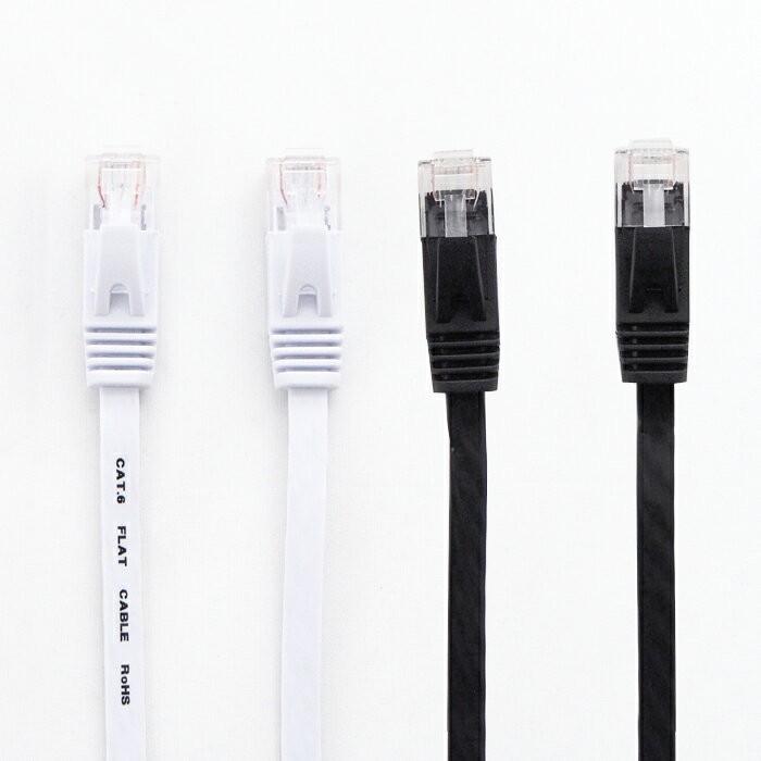 LANケーブル ランケーブル フラット 5m CAT6準拠 1年保証 ストレート ツメ折れ防止カバー フラットLANケーブル UL.YN|ulmax|03