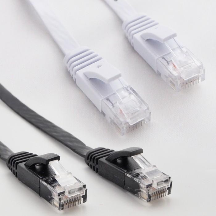 LAN ケーブル 高速通信 フラット CAT6 2M 白 : ウルマックスジャパン