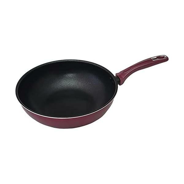 谷口金属工業 すべすべ超かる~い2 炒め鍋 IH 28cm レッド フライパン 軽い 谷口金属 中華鍋 ダイヤモンドコート ピンク | 谷口金属工業