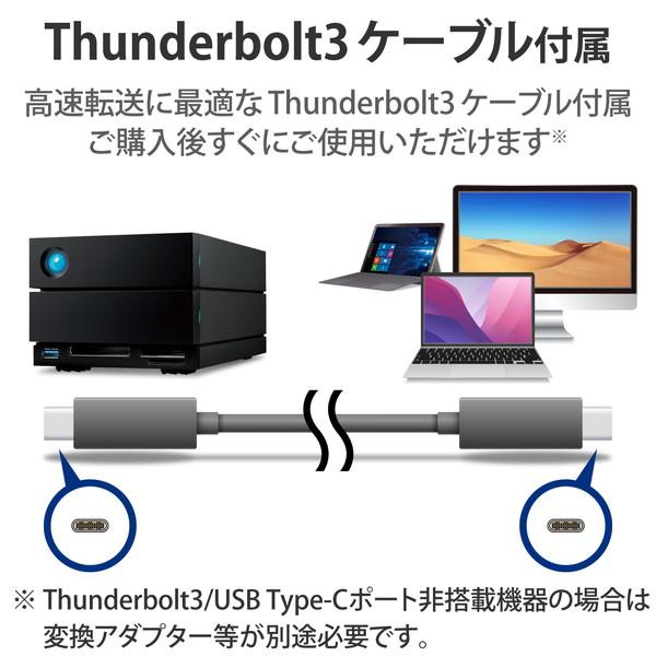 エレコム STLG36000400 LaCie 外付け HDD 36TB 2big Dock Thunderbolt3×2 USB3.2 USB A×1 DisplayPort1.4×1 SDカードリーダー×1 CFast 2.0カードリーダ｜ulmax｜06