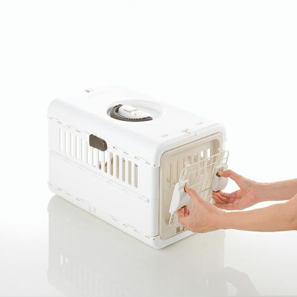 リッチェル キャンピングキャリー 折りたたみ S アイボリー ハード