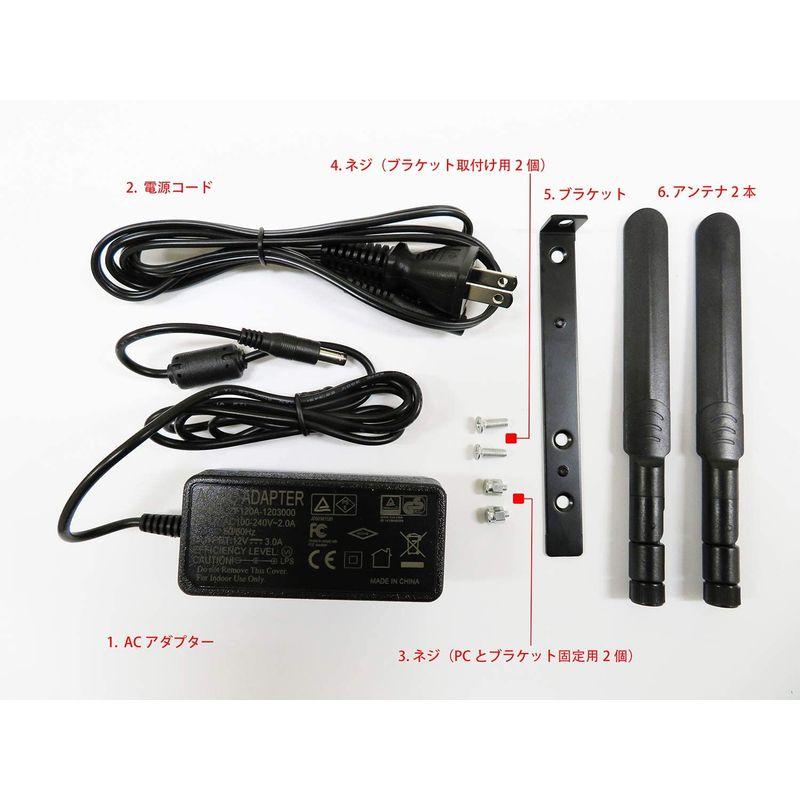 Skynew ミニPC ファンレス ほぼ無音 業務用 産業用PC 2.5Gbps対応LAN×4 Wi-Fi搭載 低消費電力 インテル Pen インテル DDR3L