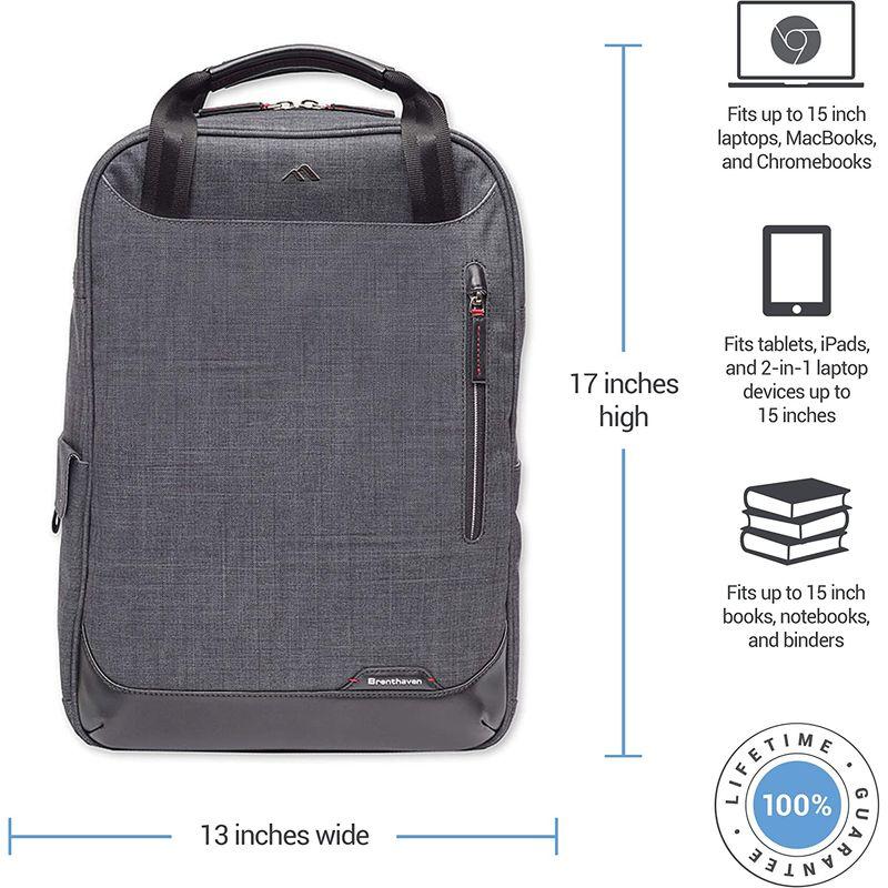 【国産】 Brenthaven Collins バックパック 15インチノートパソコン用 学校やオフィス用 丈夫 衝撃や圧縮から保護 (コンバーチブル 【M1719323350】(10840円)