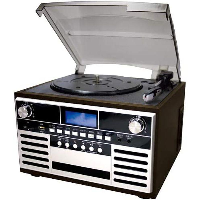 FUZE Bluetooth搭載多機能レコードプレーヤー CLS60 レコード(EP/LP) CD AM/ワイドFM カセットテープ SD/ 