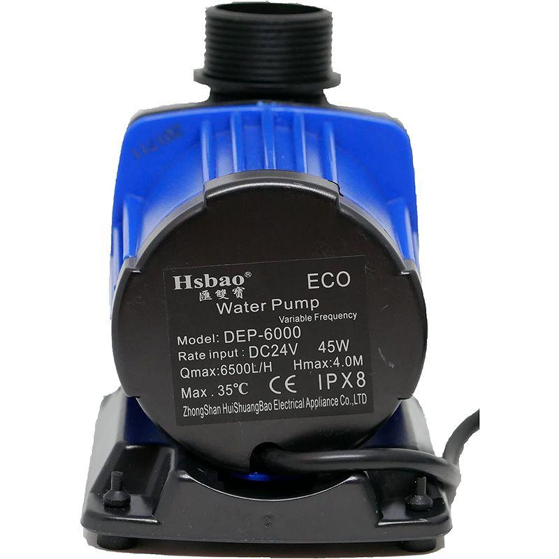HSBAO DEP-6000 吐出量6500L/H (毎分108L) 揚程4m DCポンプ 水中ポンプ 水槽ポンプ 省エネ 低騒音 99段階 