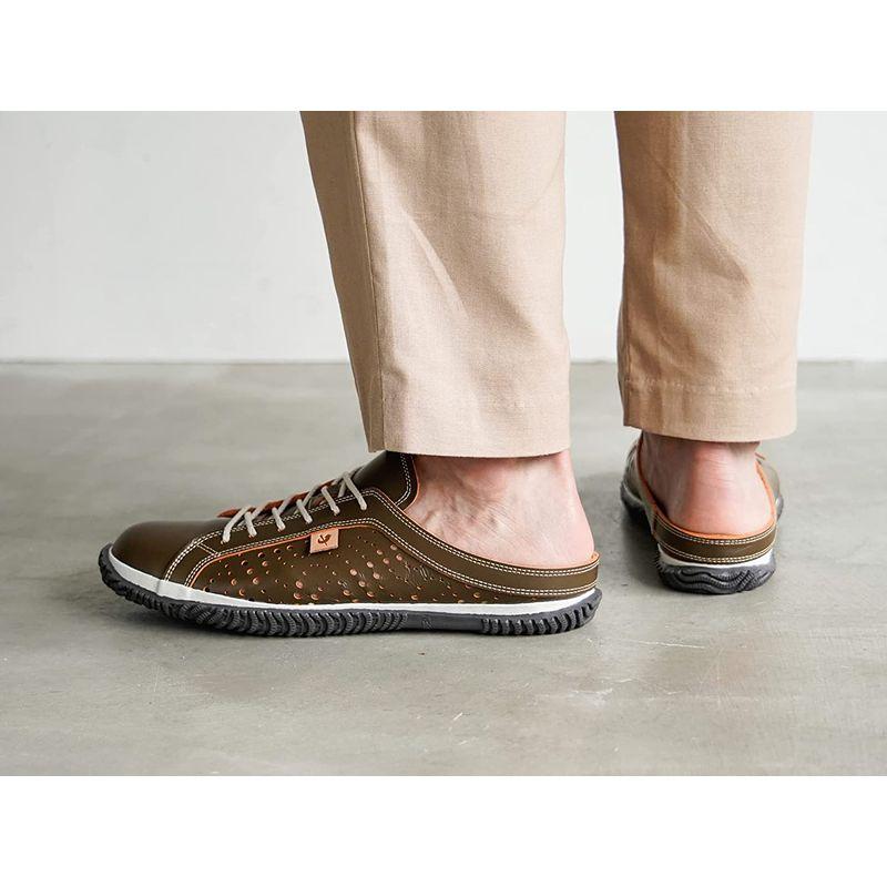 SPINGLE MOVE (スピングルムーヴ) SPM-721 スニーカー サンダル メンズ レディース カーキ Material Heel Leather Strap