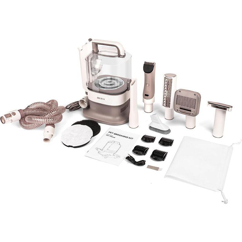 ZOING 3.2L大容量 ペット用バリカン ペットグルーミングセット 1台5役犬猫美容器キット 抜け毛を自動吸引 吸引力三段階調整 大容量 