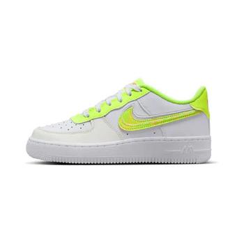 シューズ スニーカー   ナイキ Nike Air Force 1 Low  LV8  GS  GS White/Volt NIKE（ナイキ） スニーカー シューズ Air Force 1 Low LV8 GS GS