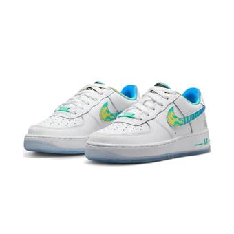 シューズ スニーカー   ナイキ Nike Air Force 1 Low  LV8  GS  GS White/Volt NIKE（ナイキ） スニーカー シューズ Air Force 1 Low LV8 GS GS