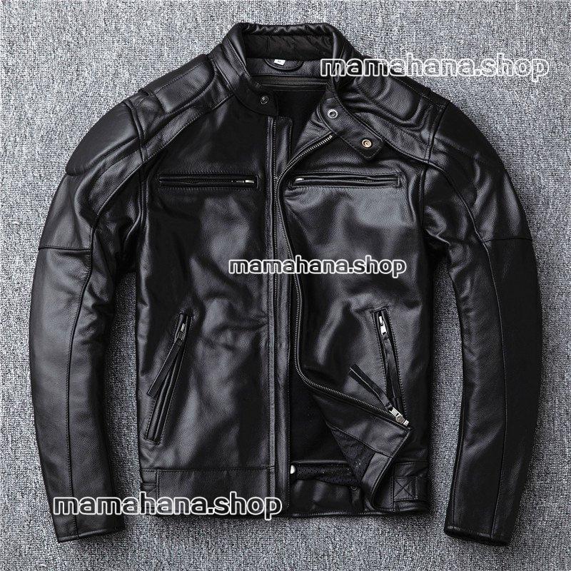 日本限定モデル ライダース バイク 本革 メンズ レザージャケット 革ジャン すっきりしたデザインでスマートな シングル 牛革 レザーコート ミリタリー ジャケット ブランド 細身 スリムタイプ ショート シングル ジャケット