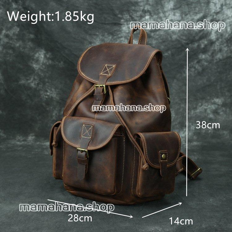実物写真 リュックサック デイパック レザー メンズファッション 本革 メンズバッグ メンズバッグ リュックサック レザー リュックサック ビジネス リュック レザー Yo A 132
