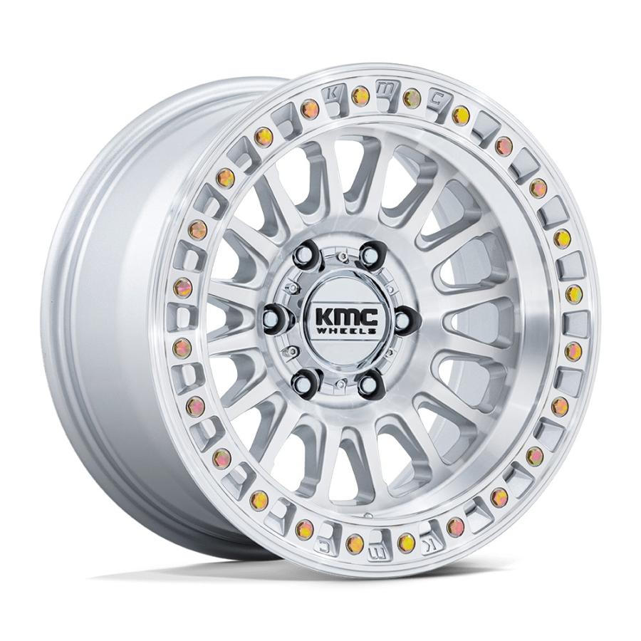 KMC KM552 IMS グロスシルバーマシンドフェイス 17インチアルミ