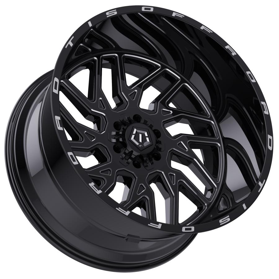TIS OFFROAD 544BM グロスブラックミルド 20インチアルミホイール
