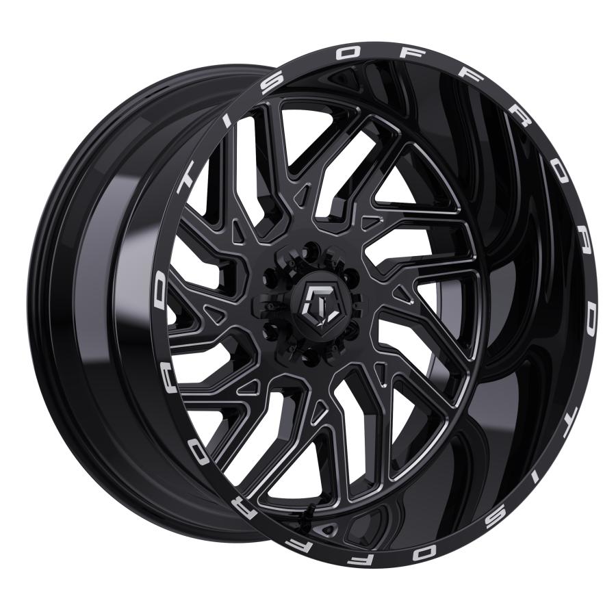 TIS OFFROAD 544BM グロスブラックミルド 26インチアルミホイール 