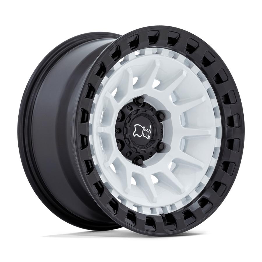 BLACK RHINO BARRAGE グロスホワイトオンマットブラック 18インチ