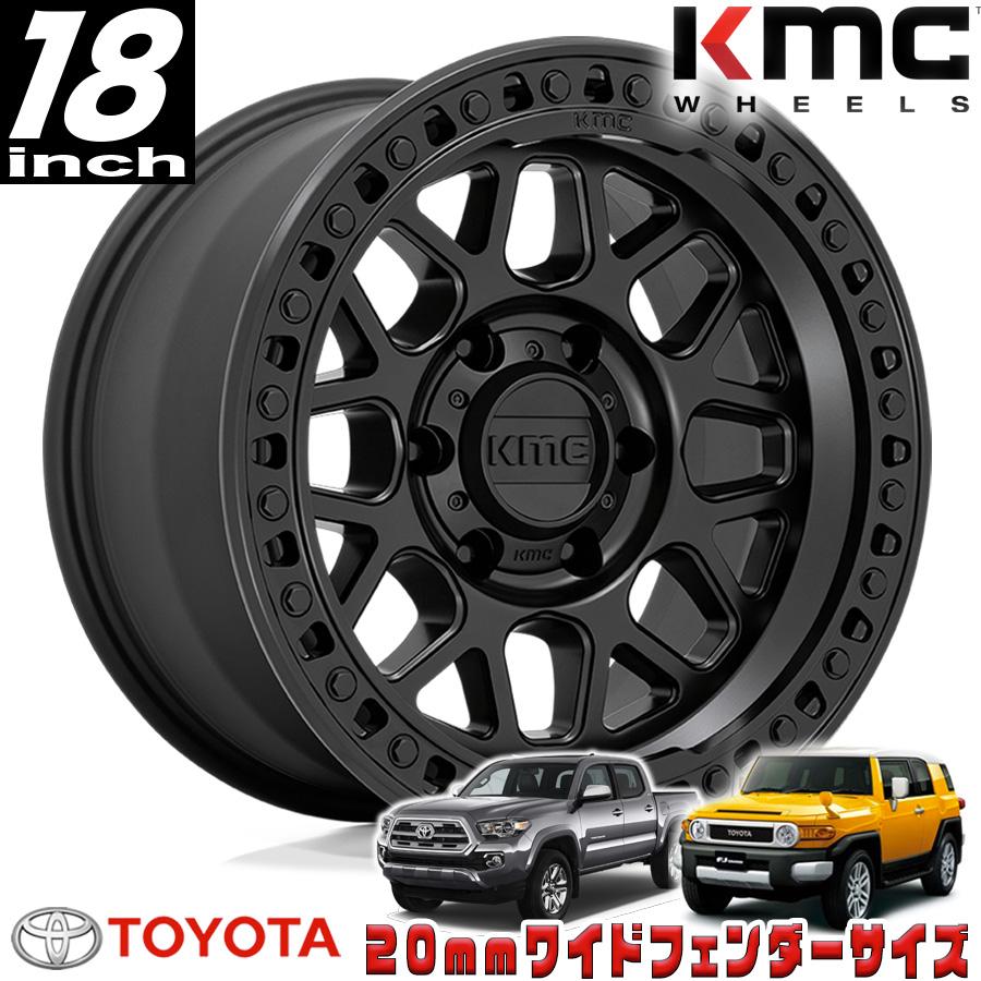 KMC (ケイエムシー) GRS サテンブラック 18インチアルミホイール 18x8