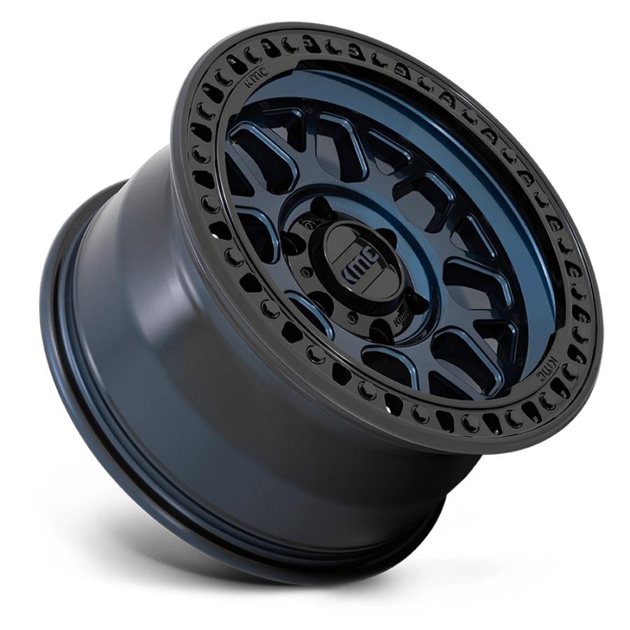 KMC (ケイエムシー) GRS ミッドナイトブルー/グロスブラックリップ 18インチアルミホイール 18x8.5J 6H 139.7 ±0 トヨタ FJ FJクルーザー/タコマ KM54988568900の画像