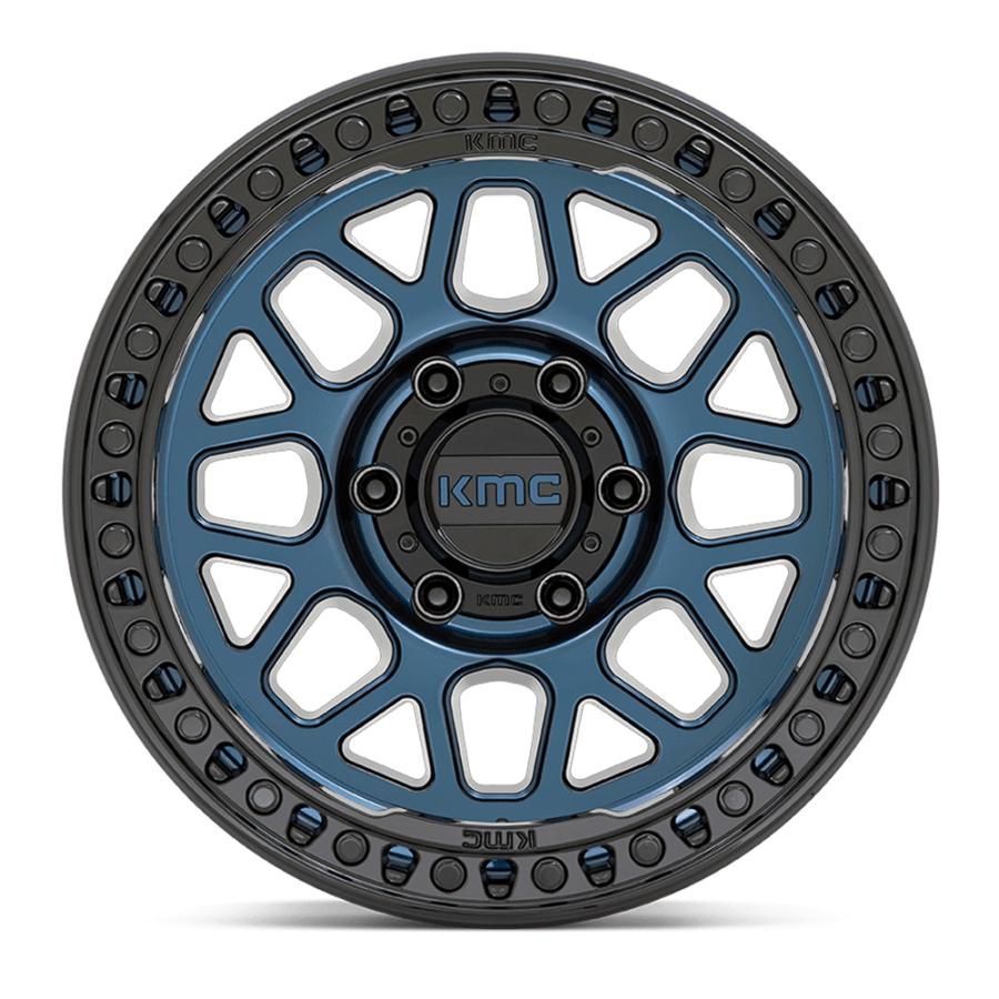 KMC (ケイエムシー) GRS ミッドナイトブルー/グロスブラックリップ 18インチアルミホイール 18x8.5J 6H 139.7 ±0 トヨタ FJ FJクルーザー/タコマ KM54988568900の画像