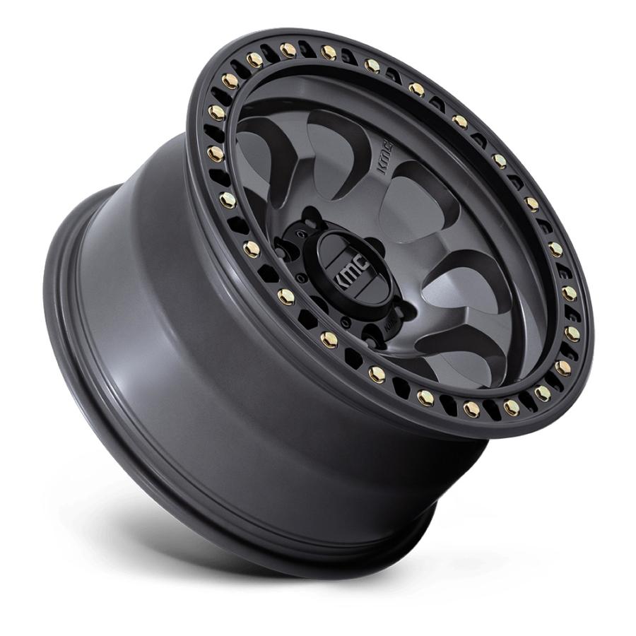 KMC (ケイエムシー) RIOT SBL アンスラサイト/サテンブラック 18インチアルミホイール 18x9J 6H 139.7 +18 トヨタ FJ FJクルーザー/タコマ KM550AB18906818の画像