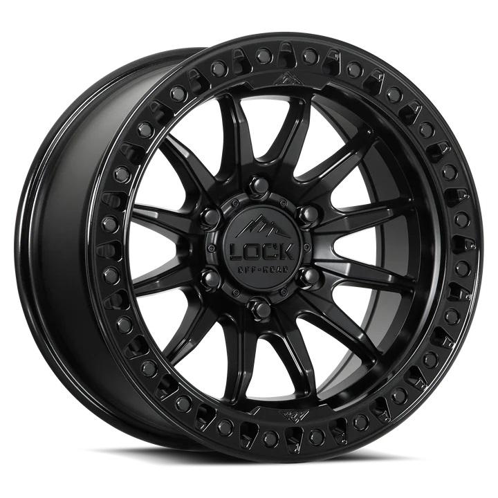 LOCK OFFROAD（ロックオフロード）TRAIL マットブラック/グロスブラックリング 17インチアルミホイール 17x9J 6H 139.7 +01 トヨタ FJ FJクルーザー/タコマ_1