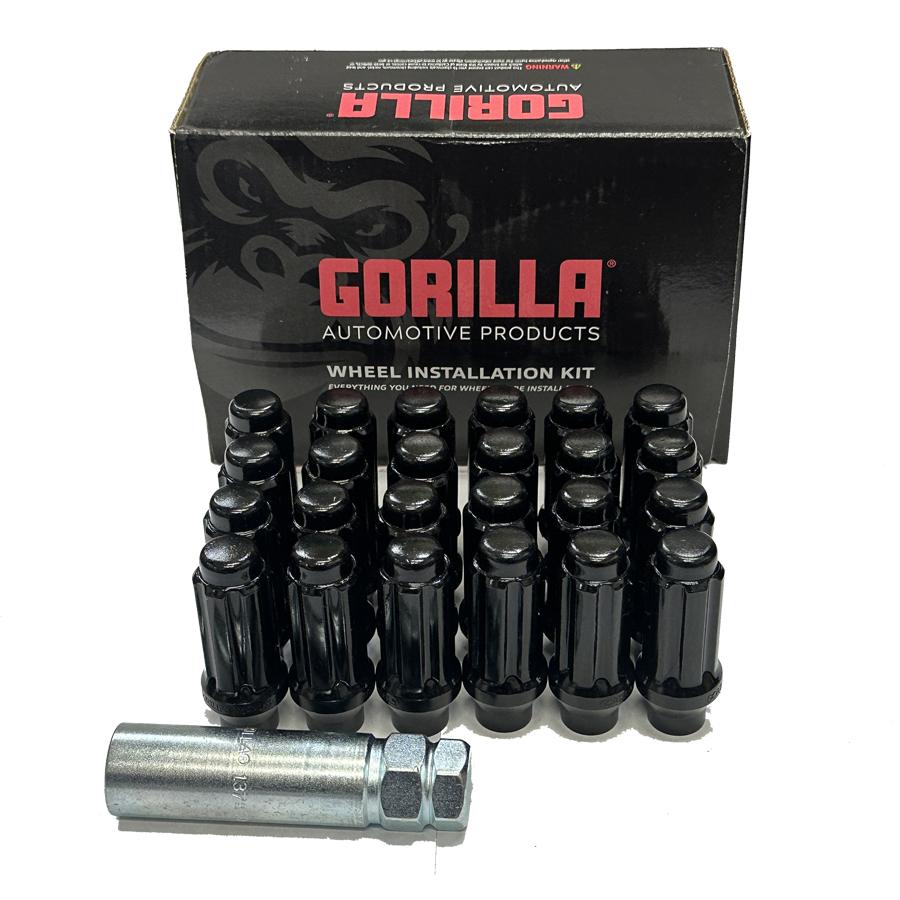 GORILLA (ゴリラ) M14x1.5 ETスプラインナット ブラック【24個セット