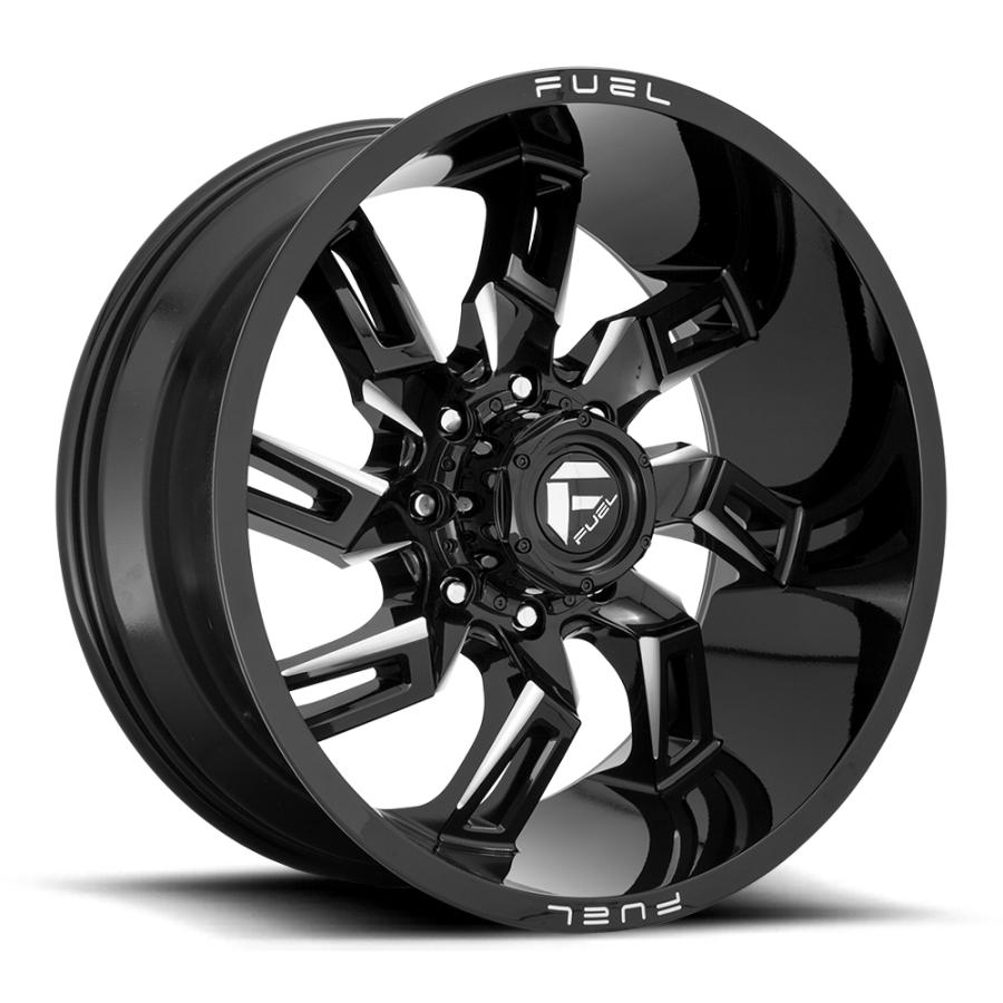 FUEL OFFROAD LOCKDOWN (ロックダウン) D747 グロスブラックミルド 22インチアルミホイール 22X10 8H ...