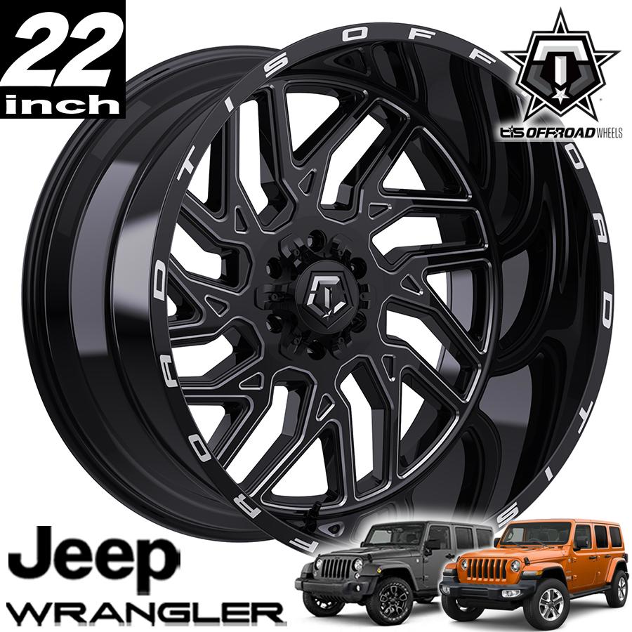 TIS OFFROAD 544BM グロスブラックミルド 22インチアルミホイール