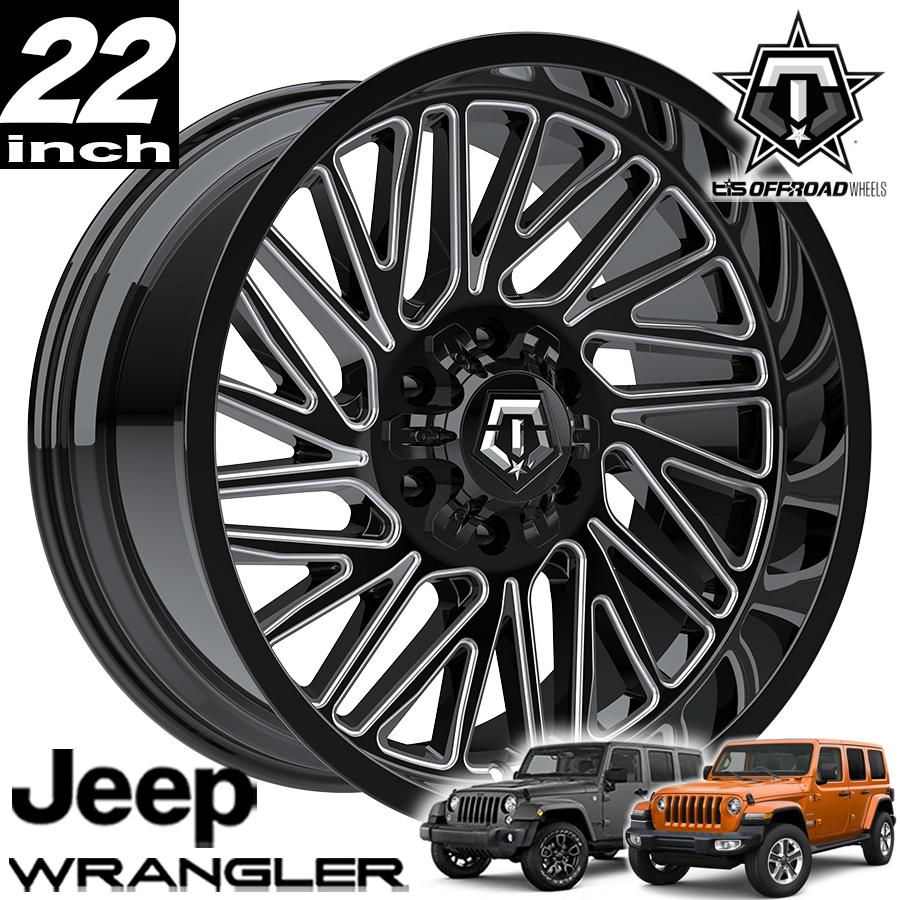 TIS OFFROAD 553BM グロスブラックミルド 22インチアルミホイール