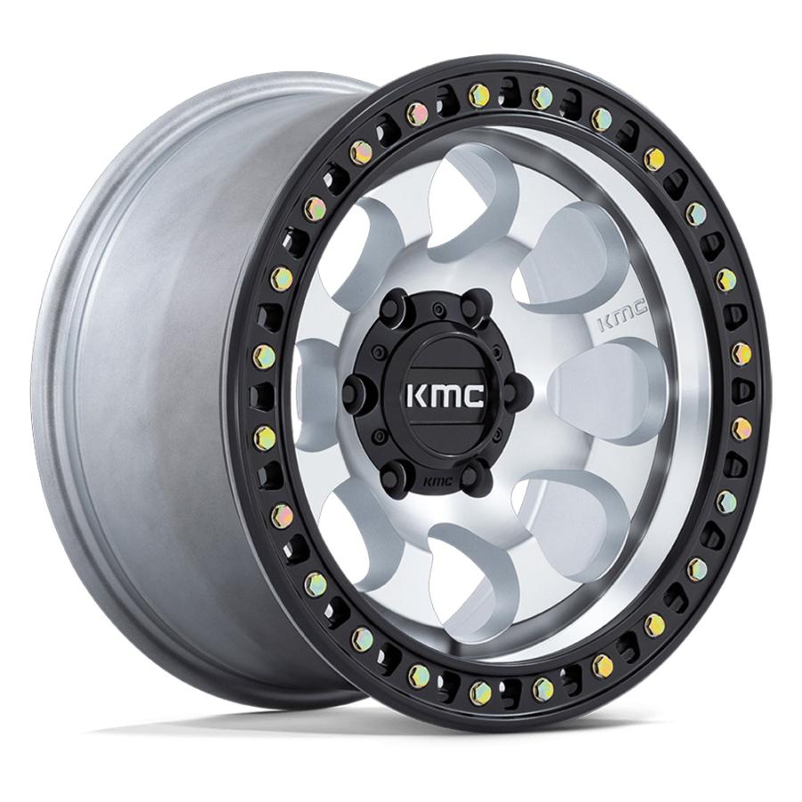 KMC RIOT SBL マシンド/サテンブラック 17インチアルミホイール 17x8