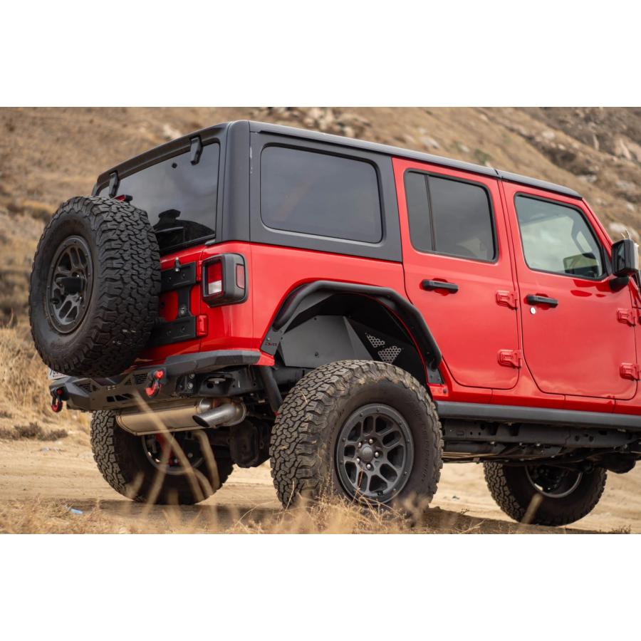 DV8 OFFROAD リアインナーフェンダー 左右セット アルミ製 ブラック