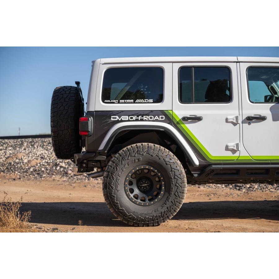 DV8 OFFROAD リアインナーフェンダー 左右セット アルミ製 ブラック