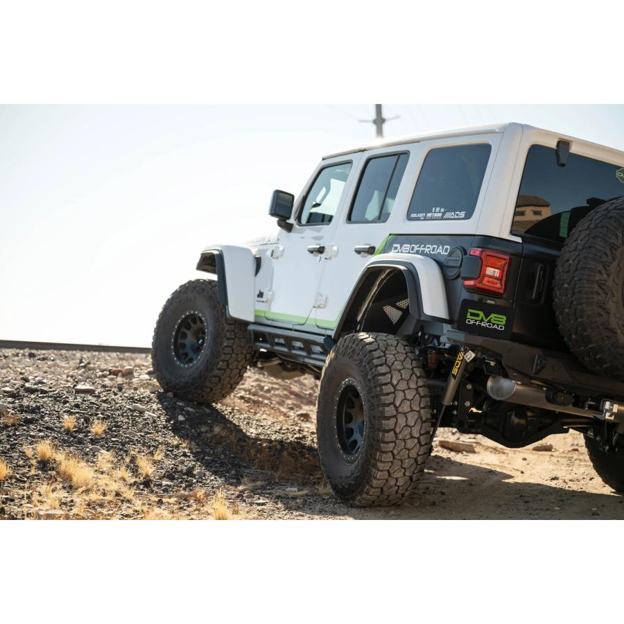 DV8 OFFROAD リアインナーフェンダー 左右セット アルミ製 ブラック 