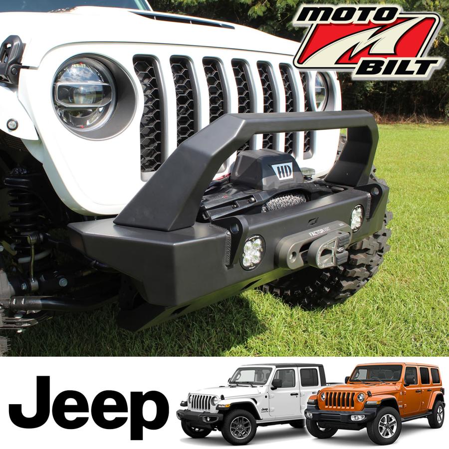 ▋受注生産品✰ジープ ラングラー✰職人のワンオフ✰フロントパイプバンパー MOTOBILT クラッシャーHD フロントバンパー ブルバー＆スキッド
