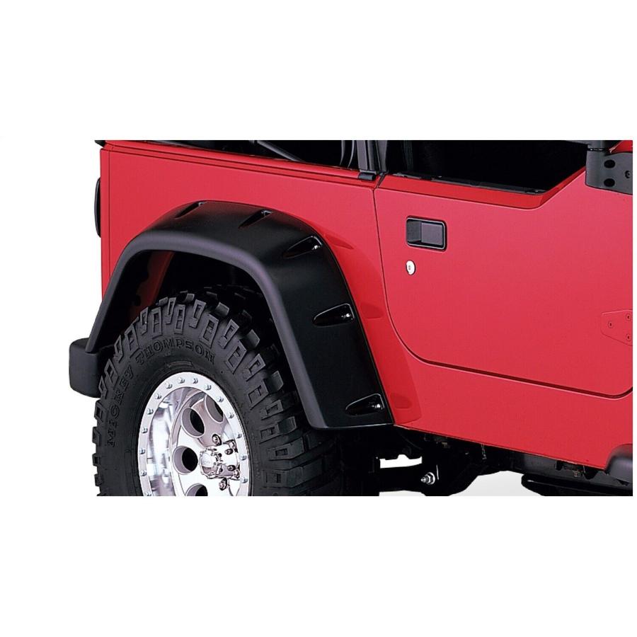 JEEP TJラングラー ポケットスタイル オーバーフェンダー（片側欠品） BUSHWACKER (ブッシュワーカー) ポケットスタイルフェンダーフレア前後