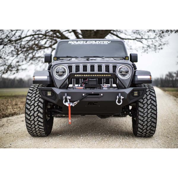 ROUGH COUNTRY LEDライトバー＆2インチ角型LEDフォグ付きフロント