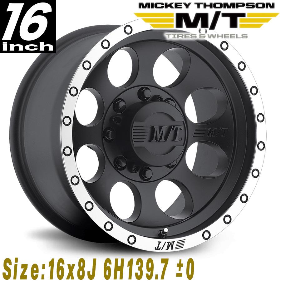 MICKEY THOMPSON (ミッキートンプソン) CLASSIC BAJA LOCK MATTE BLACK クラシックバハロック マットブラック 16インチアルミホイール 16x8J 6H 139.7 ±0 LC80 | 