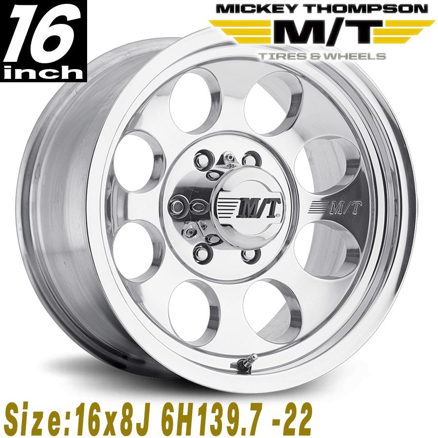 LAW様ご依頼　ミッキートンプソン　16インチ 8J PCD114.3-5穴　4 MICKEY THOMPSON ミッキートンプソン]16インチアルミホイール 1本