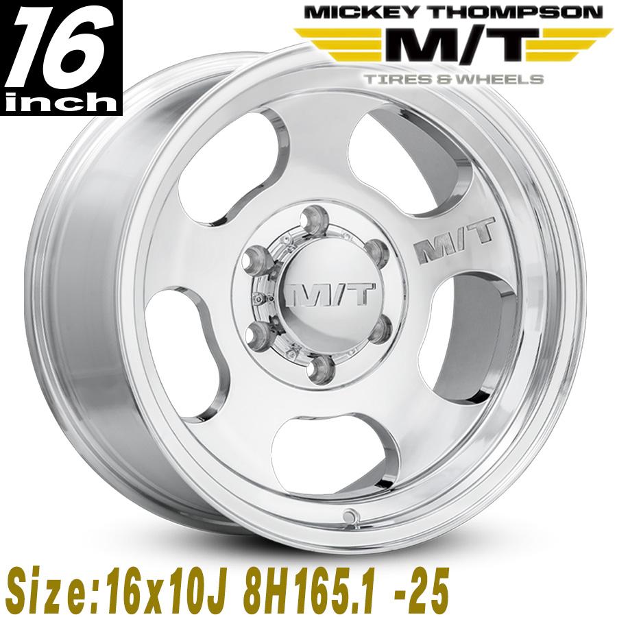 MICKEY THOMPSON (ミッキートンプソン) CANYON POLISHED キャニオン ポリッシュ 16インチアルミホイール 16x10J 8H 165.1 -25　ハマーH2/ラムバン | 