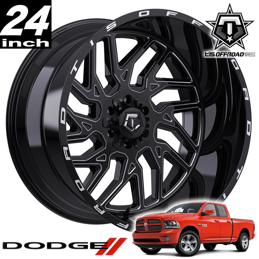 シンボリック　アルミホイール　24インチ TIS OFFROAD 544BM グロスブラックミルド 24インチアルミホイール