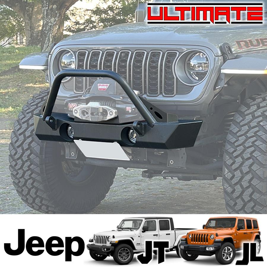 ULTIMATE ( アルティメイト ) フロントバンパー フロントウインチバンパー ブラック 18y JEEP JLラングラー 20y