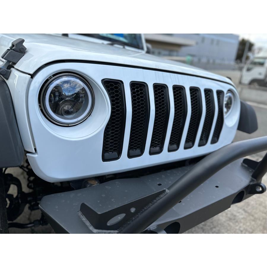 jkラングラー JL風フロントグリル JLルック フロントグリル 07-18y ジープ JKラングラー用 JL仕様