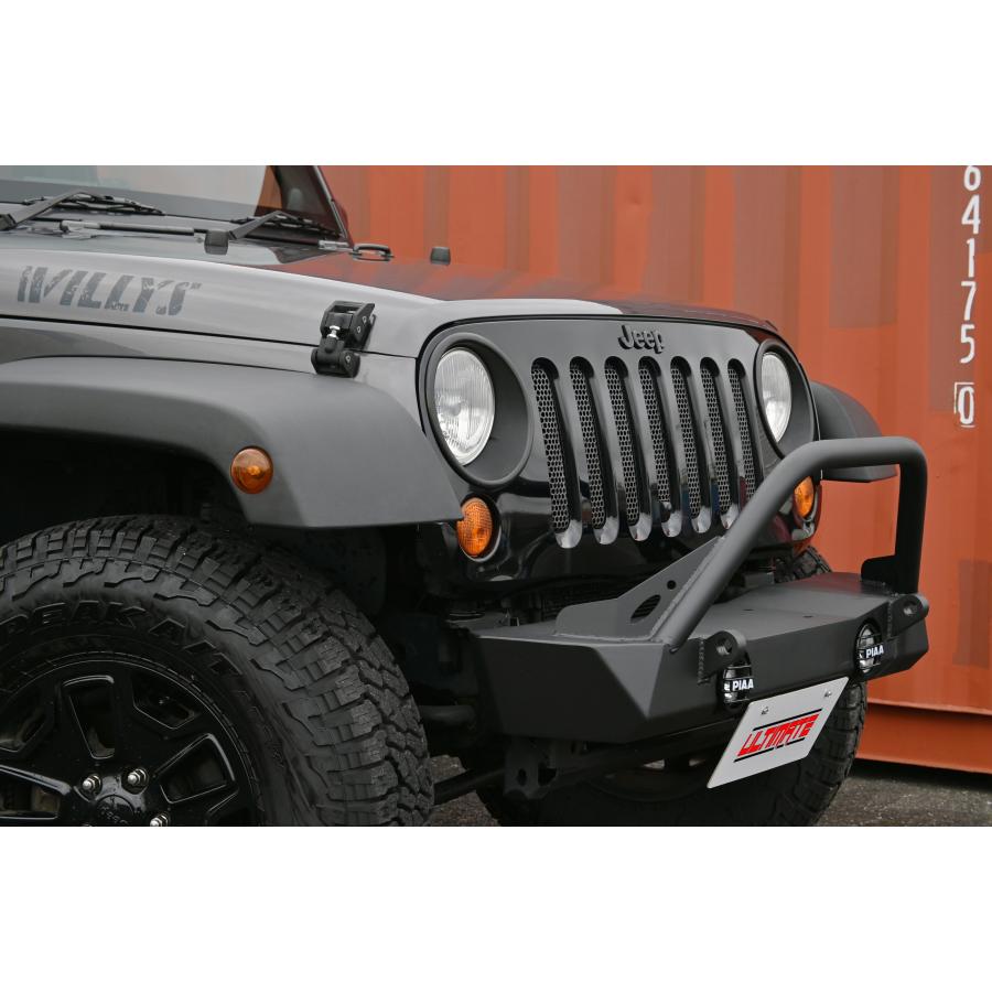 ULTIMATE製 ブラックフロントバンパー GEN2 ( ウインチマウント付き ) 0718y JEEP JKラングラー 2DR