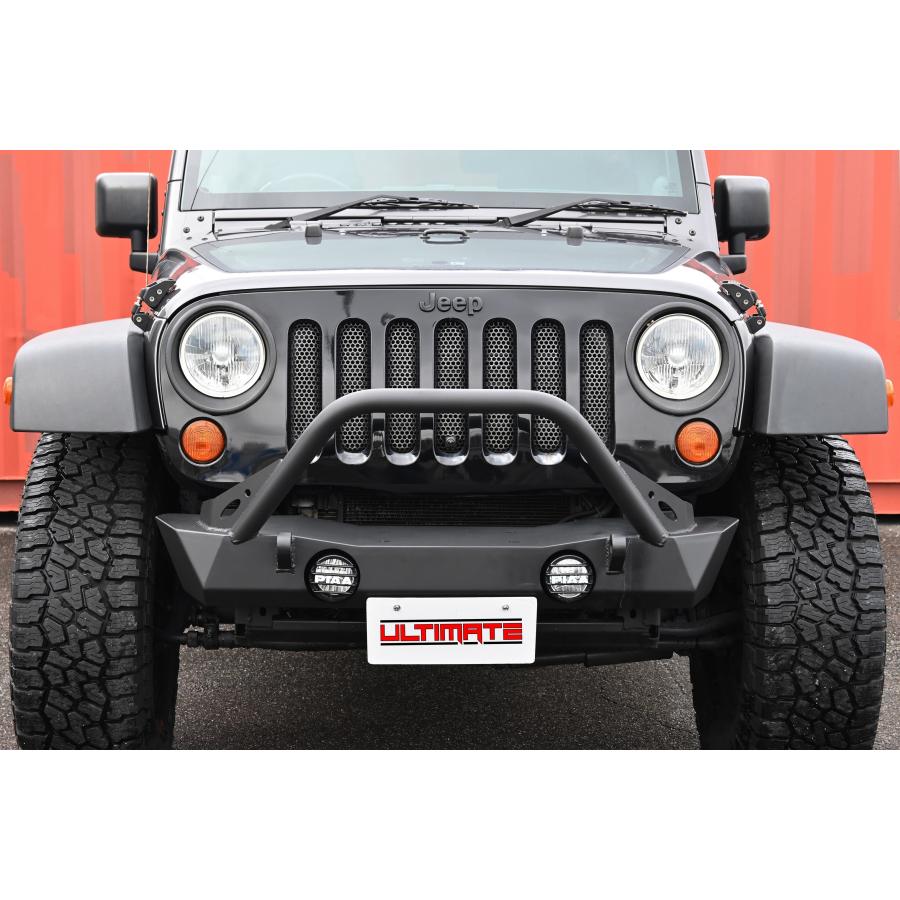 ULTIMATE製 ブラックフロントバンパー GEN2 ( ウインチマウント付き ) 0718y JEEP JKラングラー 2DR