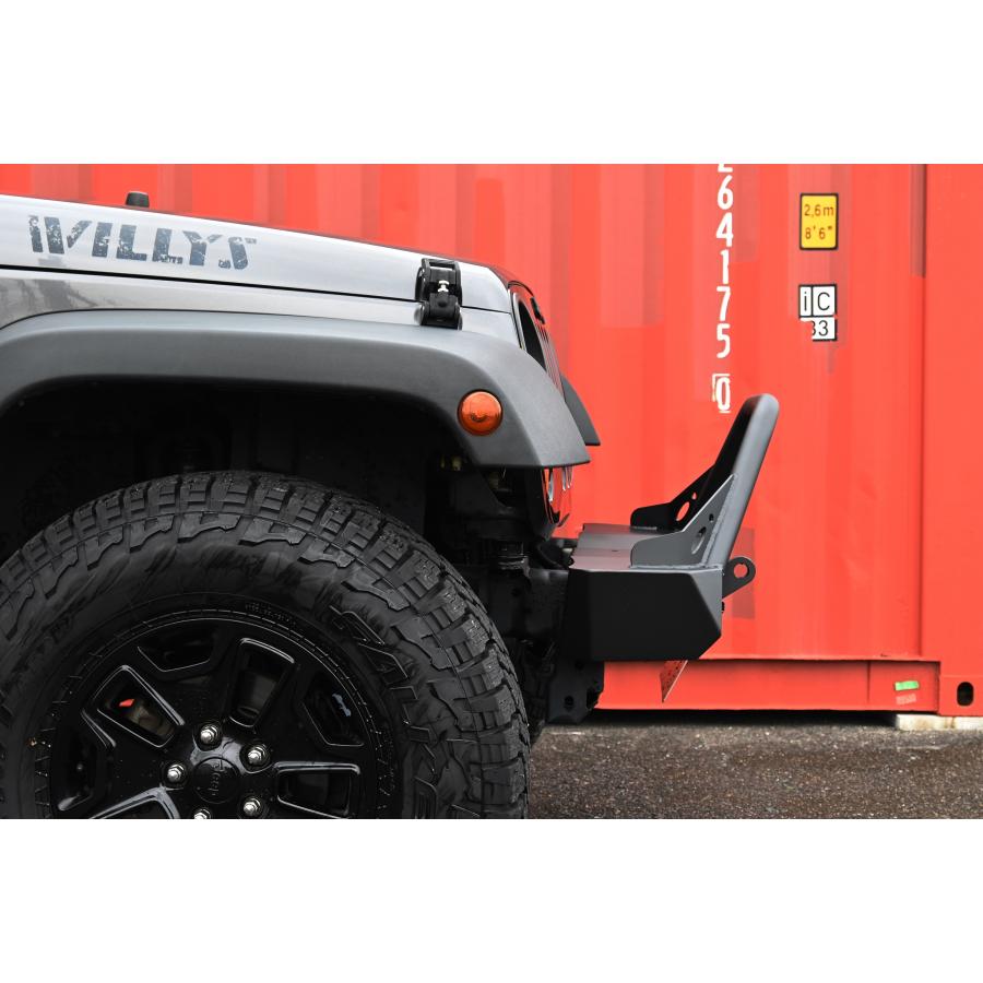 ULTIMATE製 ブラックフロントバンパー GEN2 ( ウインチマウント付き ) 0718y JEEP JKラングラー 2DR