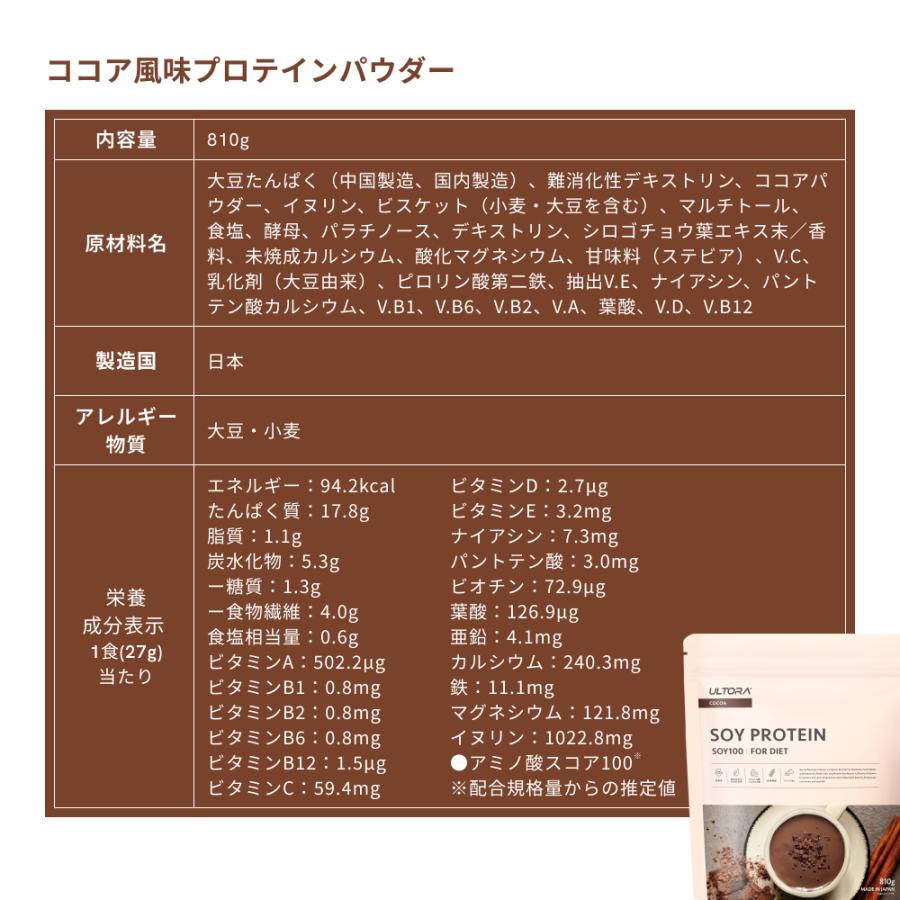 ULTORA ソイプロテイン ウルトラ ソイ ストロベリー 黒蜜 ココア