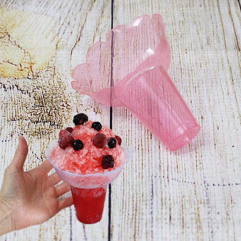 業務用かき氷用プラカップ 430cc 聖火カップ ピンク（レッド 赤）300個