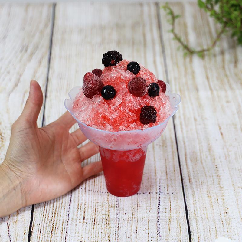 業務用かき氷用プラカップ 430cc 聖火カップ ピンク（レッド 赤）300個