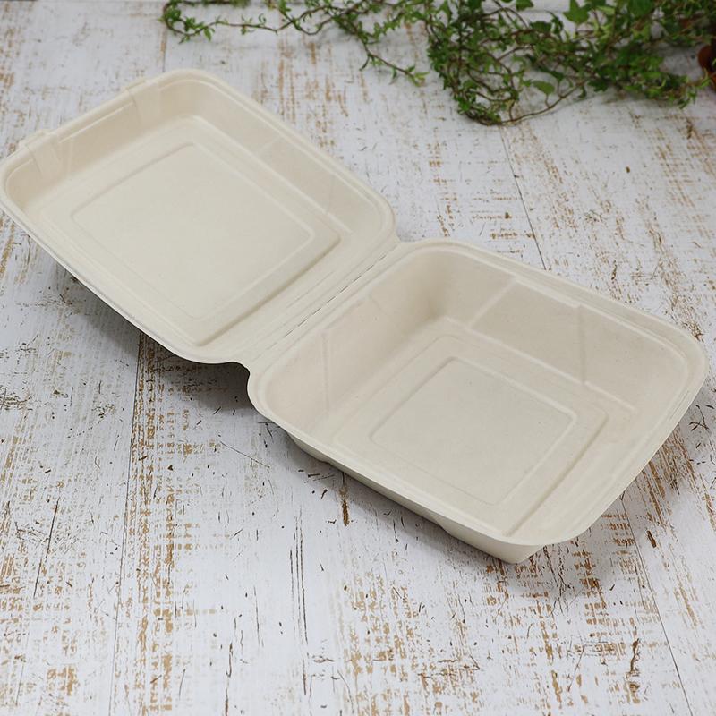 sabert バガス 再生紙製容器 SBT-クラムシェルパルプ容器 9インチ 蓋